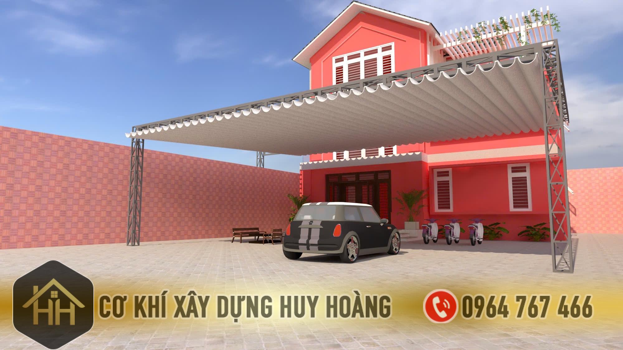 Mái xếp , mái che đẹp Mái xếp tự động Mái xếp chất lượng Mái che bạt xếp 